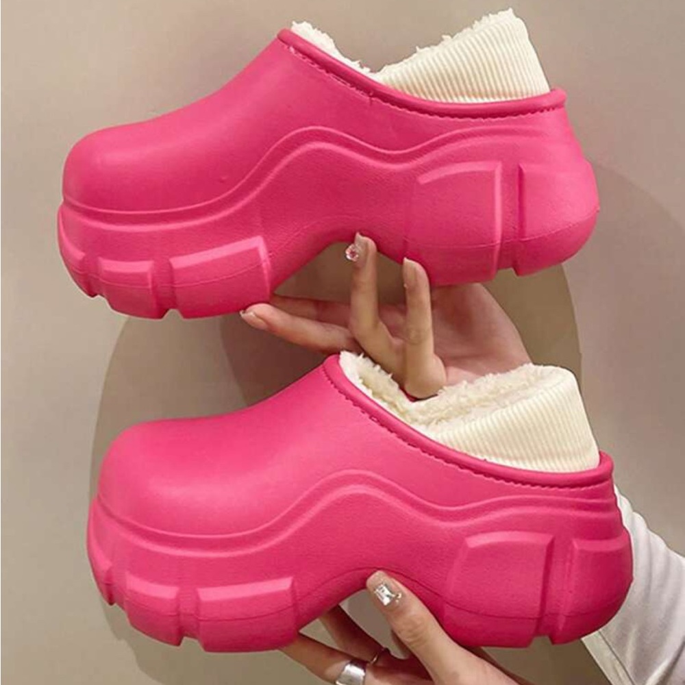 Pink Thick Sole Clogs